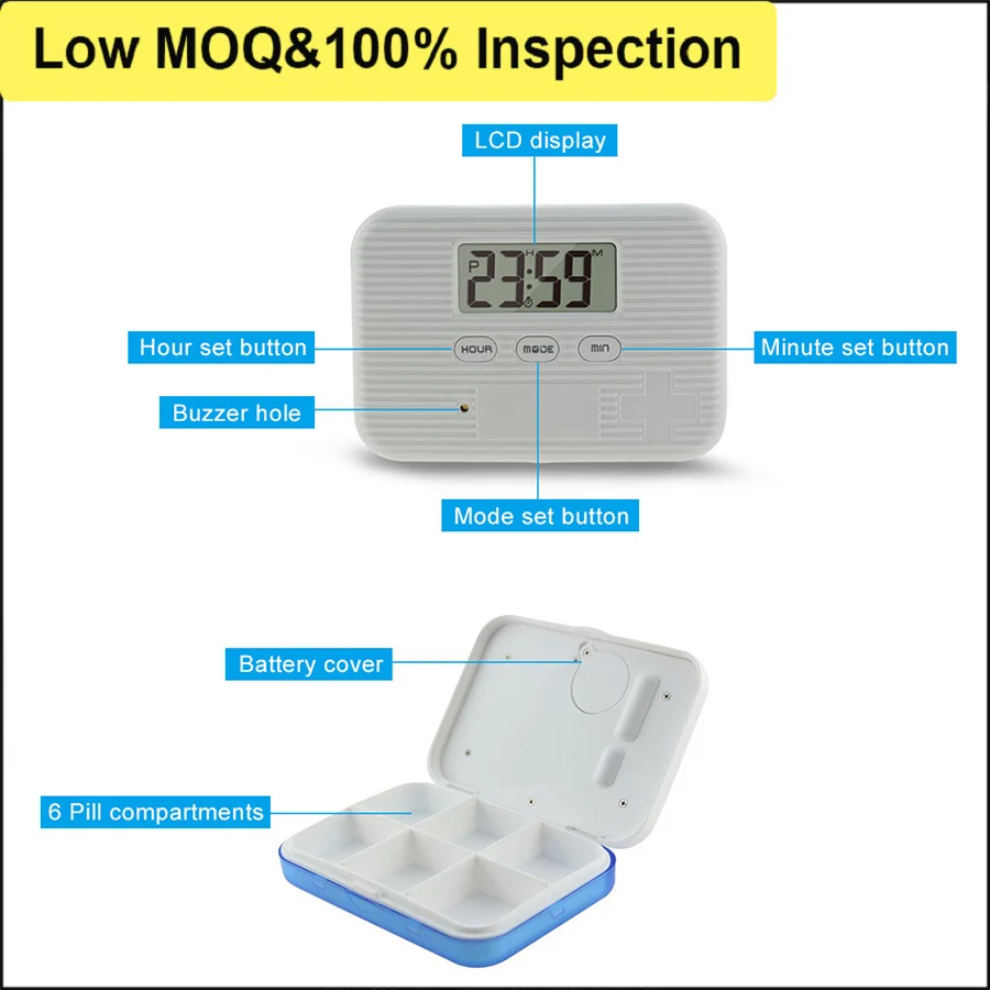 J&r Health Indication Digital Game Timer One Week Pill Box Case