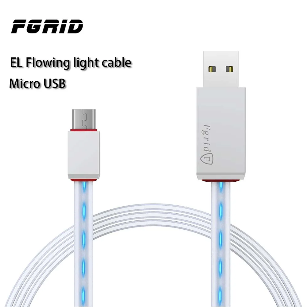 

wholesale custom multi color bracelet micro led usb cable bulk 1m fast charging android cable charger, White