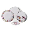 Hot sale original design 20pcs hand made vintage colorful dinner plates set floral