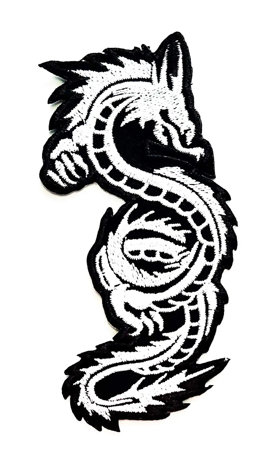 Nipitshop Patches Black Lizard Patch Chameleon Amazing Animal Patches Iron On Cartoon Apparel for Clothes Kids Stickers DIY Cheap Embroidered Patches for Sewing Kids Clothing