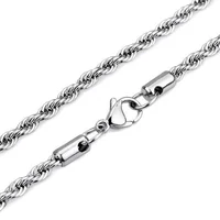 

silver chain 925 sterling men italy chain necklace 925 sterling silver chain with lobster clasp diamond-cut rope 12610