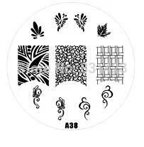 2015 new A Series A38 Nail Art Polish DIY Stamping Plates Image Templates Nail Stamp Stencil
