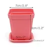 Organic Colorful biodegradable Custom Eco-friendly safe reusable plant fiber pots,bamboo fiber flower pot