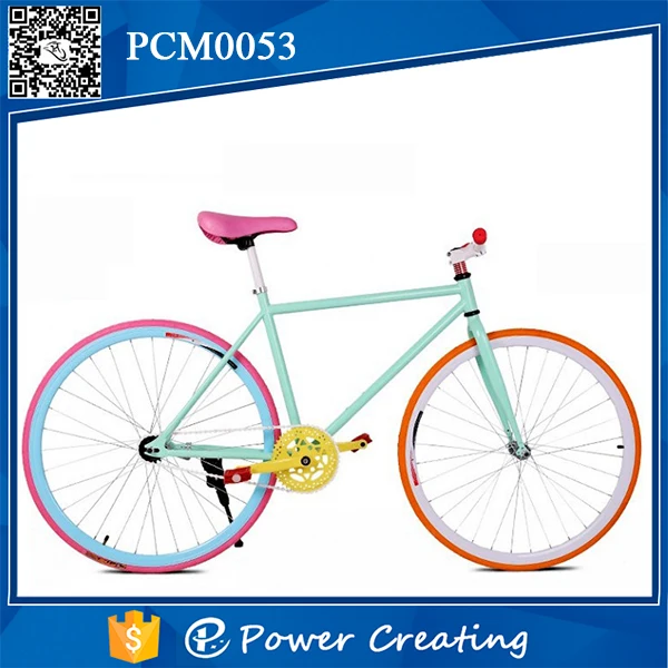 popular attracting colourful back pedal brake lady bike fixed