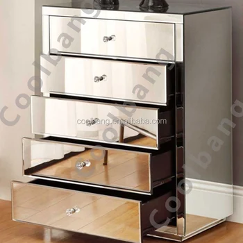 Reliable Quality Tall Mirrored Chest Of Drawers 5 Drawer Mirrored
