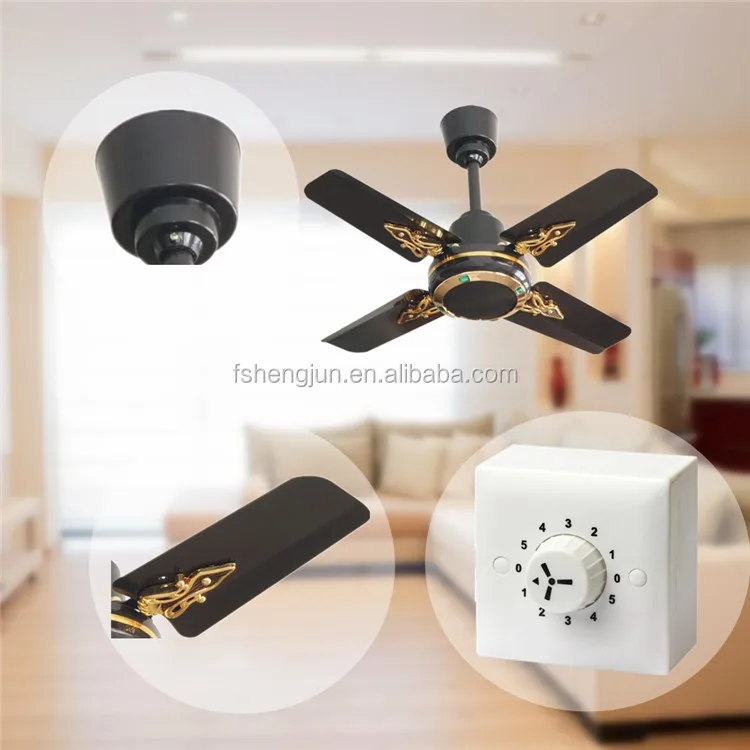 24 Inch Ac Dc 220v Small Bed Room Decorative Metro Ceiling Fan