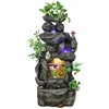 Retail high quality resin garden artificial rockery waterfall water fountain decoration for sale
