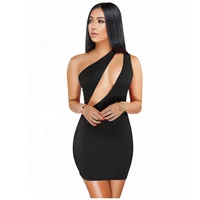 

One Shoulder Cutout Women's Sexy Club Dress 2019