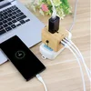 Wooden Portable Wall Outlet Foldable Universal Plug 3+1 type C USB Multi function travel adapter