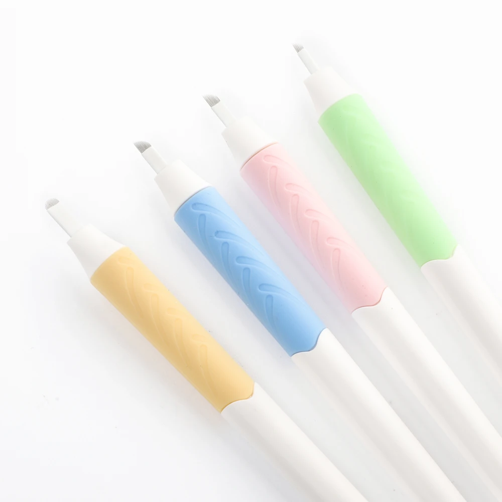 

EO Gas Sterilized Seasons Disposable Pen Manual Hand Tool For Microblading and Microshading, Pink green blue yellow