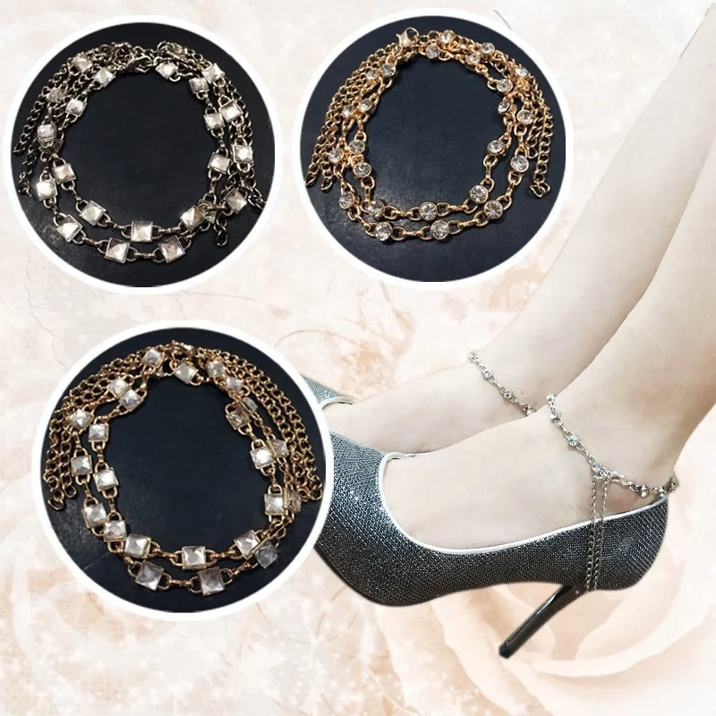 

Meetee DAC-02 Artificial Diamond Anti-loose Alloy Anklet Shoelace