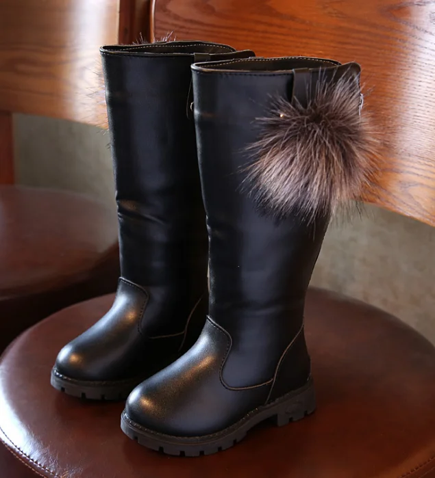 

NEW Winter Kids girls fashion high heels snow shoes princess cute boot