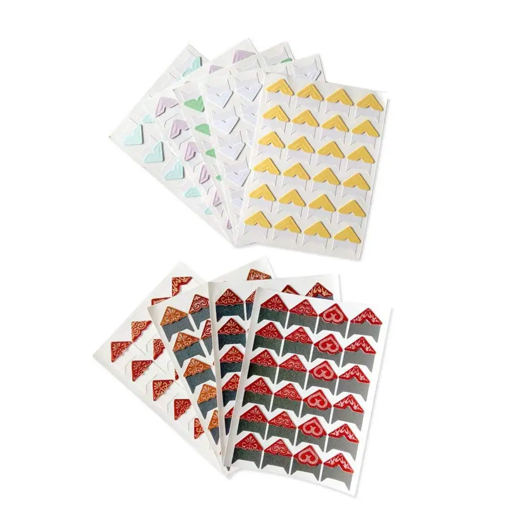 Picture Frame Corners Photo Paper Corners Sticker for DIY Scrapbook and Picture Album Self Adhesive Photo Mounting Stickers 336 Pieces Photo Corners Multicolored