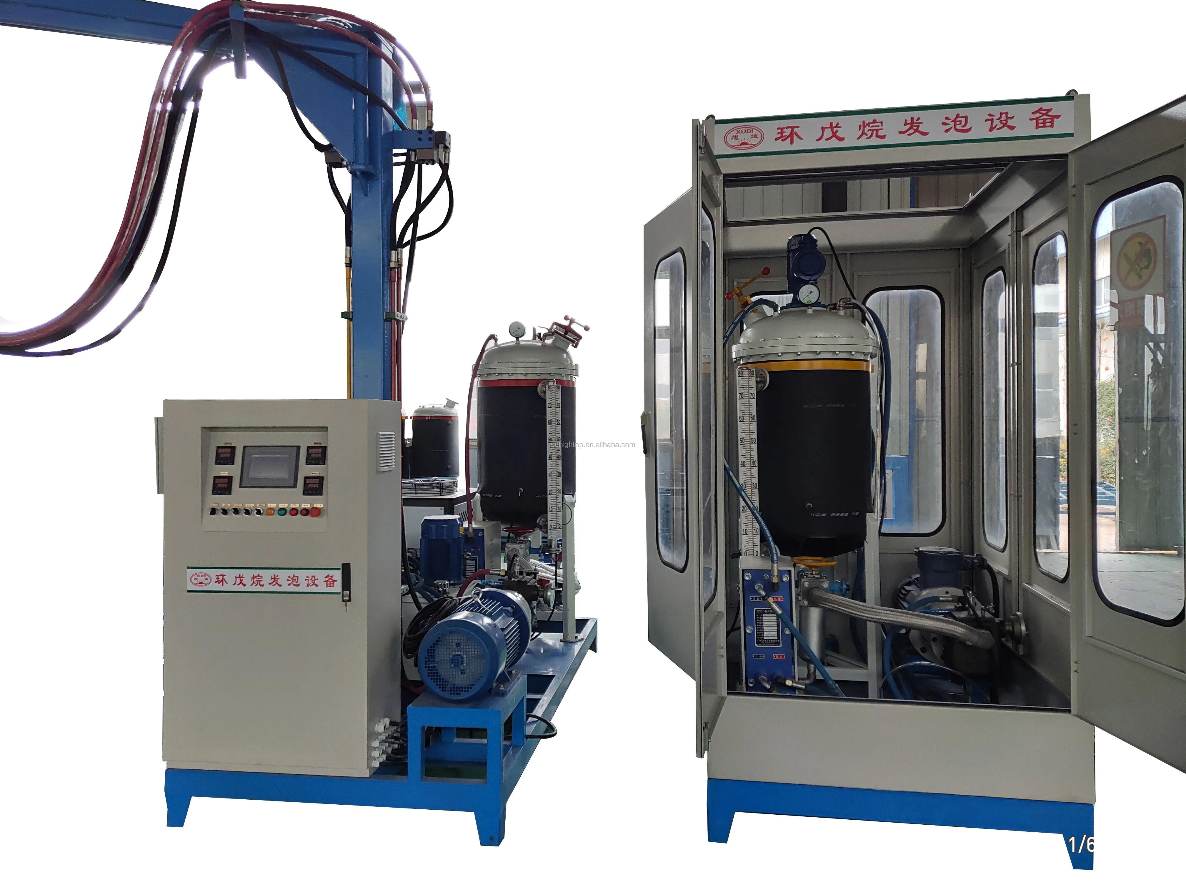 Cyclopentane High Pressure Foaming Pouring Machine To Produce Cfcfree