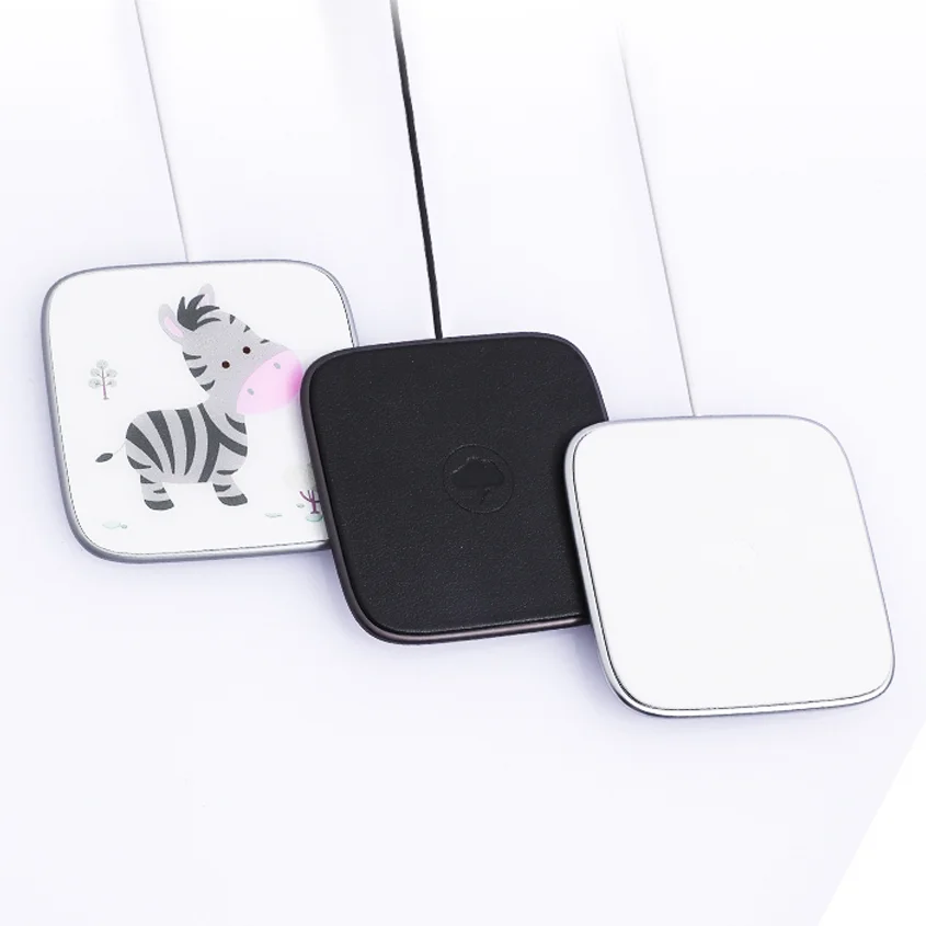 

10W Super Slim 3.5mm Fast Wireless Charger for Mobile Phone, Silver;black