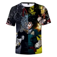 

High quality Japanese cartoon my hero academy t-shirts custom wholesale 3D printing summer T-shirts for men and women.
