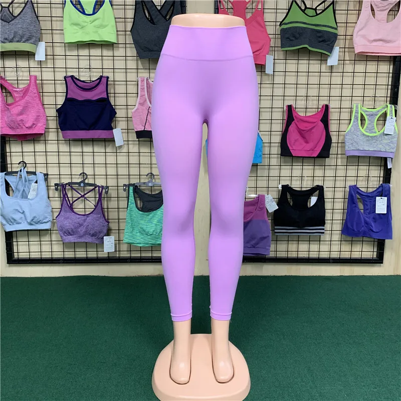 

Solid Women's High Waisted Yoga Pants 7/8 Length Leggings Custom