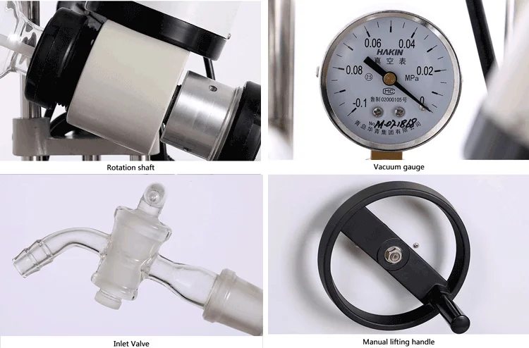 Laboratory & Industrial Glass Vacuum Flash Rotary Evaporator / Rotovap Distillation