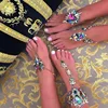 Wholesale Fashion Statement Body Jewelry 2017 Beach Barefoot Sandals Silver Anklets Colorful Crystal Anklet With Toe Ring