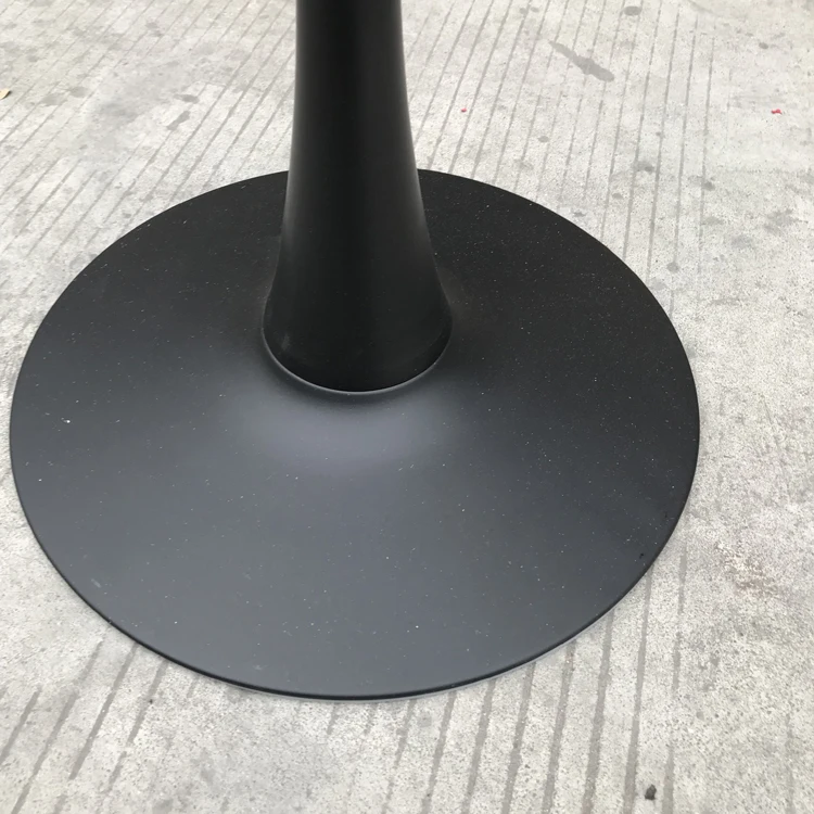 black tulip table base metal trumpet dining table legs for marble table