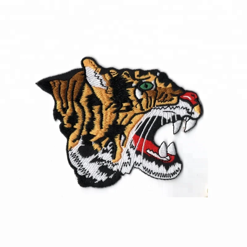 

Tiger Iron On Backing Embroidery Patches, As customer's resquest