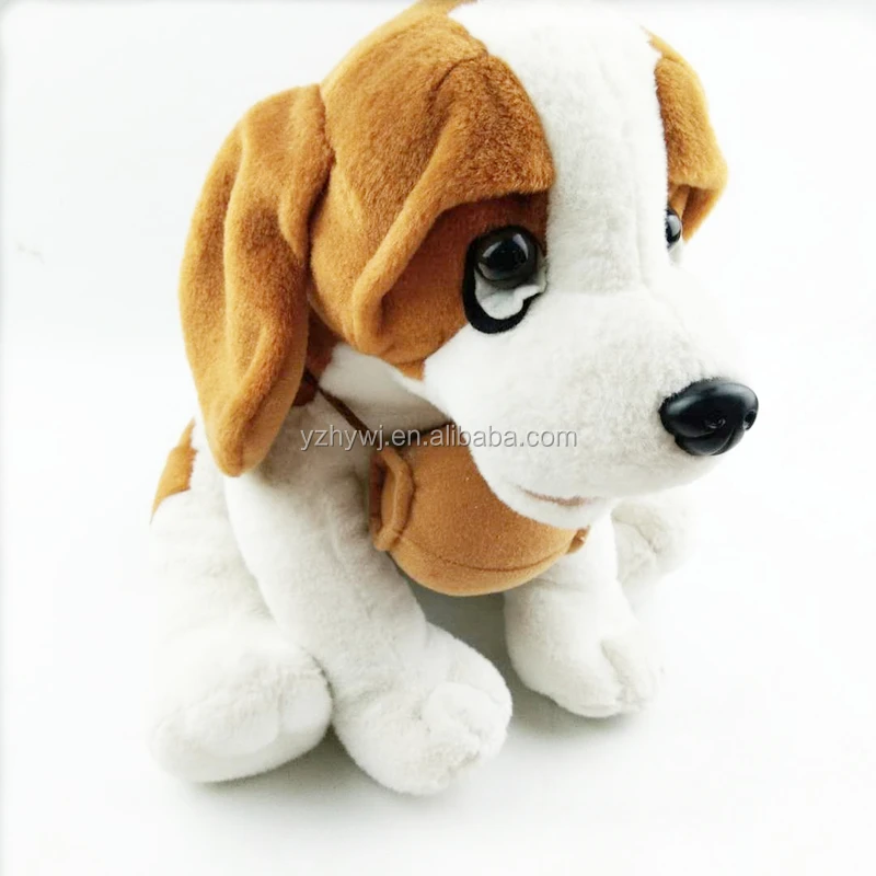 パーソナライズされた茶色と白のビーグルの大きな目ぬいぐるみ犬 Buy ビッグ目ぬいぐるみ犬 黒と白のぬいぐるみ犬 黒と白の豪華な犬 Product On Alibaba Com
