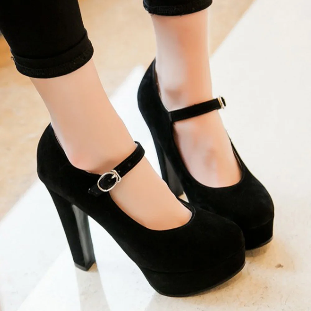 Black Mary Jane Shoes With Small Heel Black Mary Jane Shoes With Small Heel