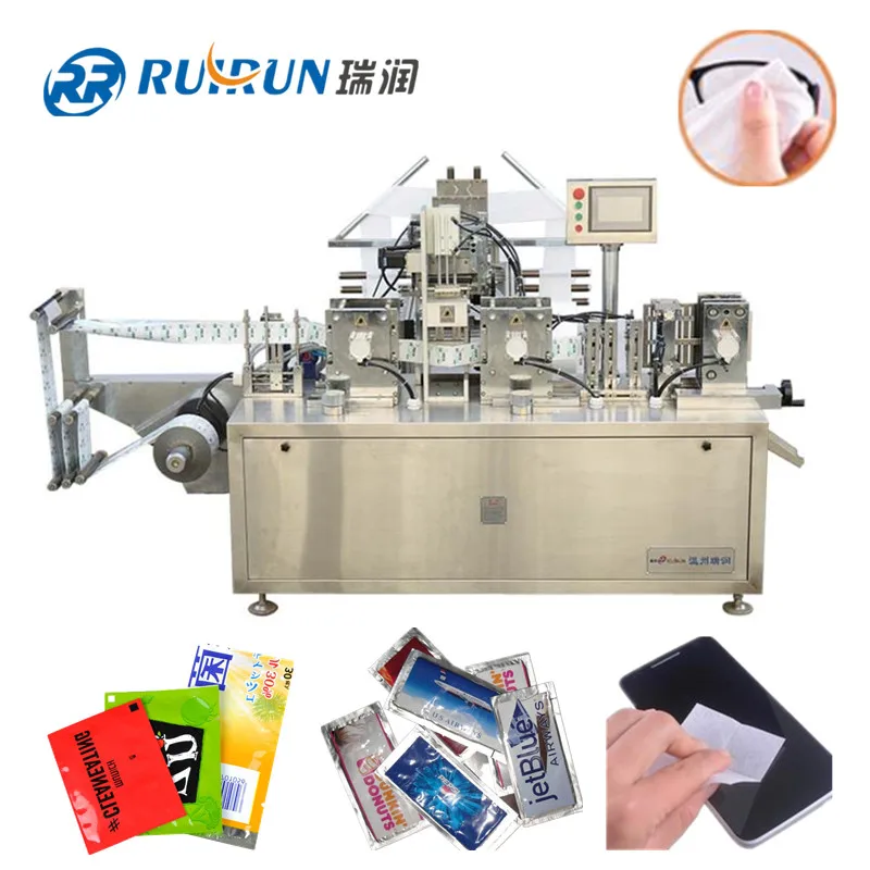 
Four-side Seal High Speed Single Sheet Wet Wipes wrapping machine with CE certificate 