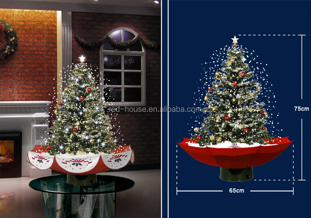 wholesale snow fall umbrella base christmas tree small wholesale snow fall umbrella base christmas tree small