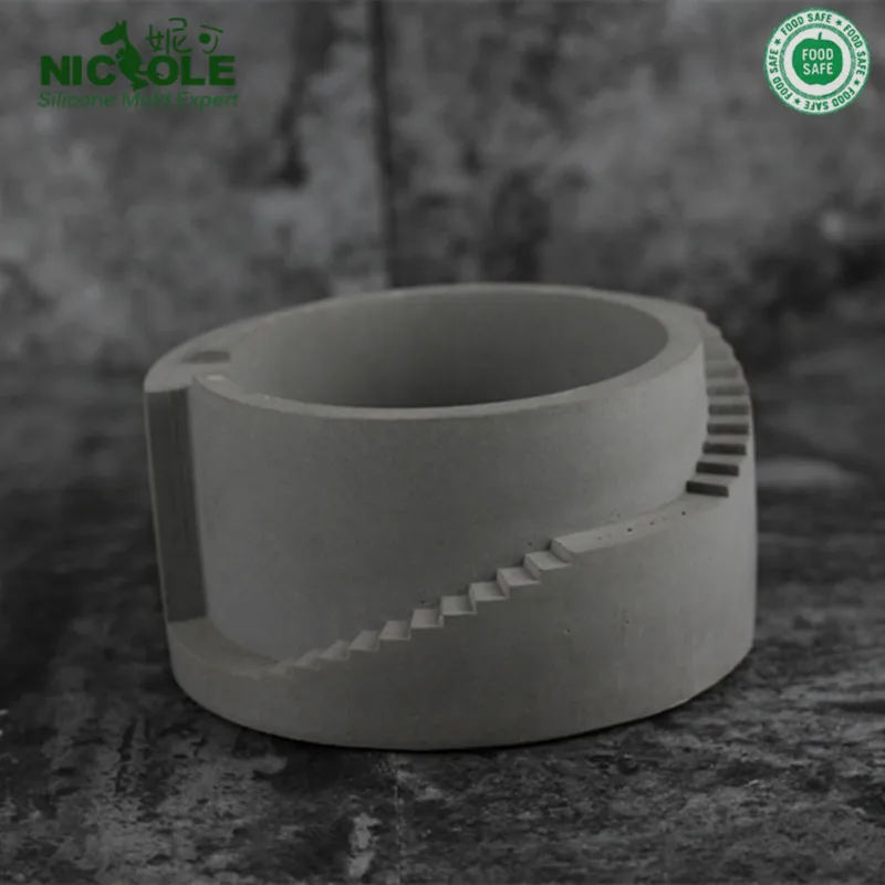 

Nicole Round shape silicone flower pot mould Clay mould concrete cement planter mold