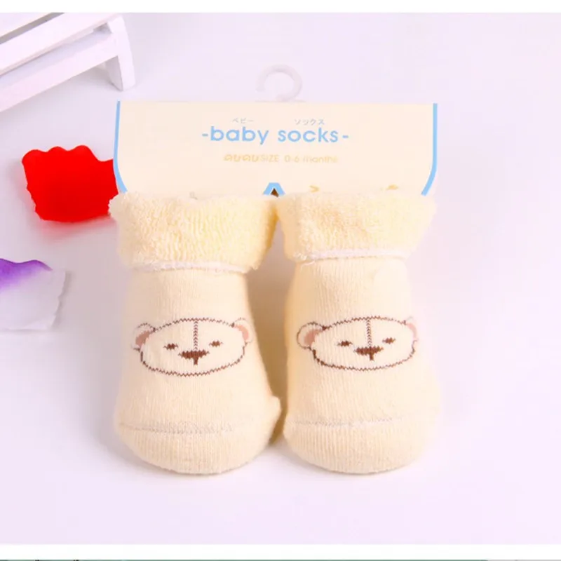 Free shipping 100 cotton Baby socks new born socks cartoon printed Cute Bear Pattern warm soft