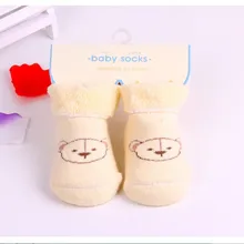 Free shipping 100% cotton Baby socks new born socks cartoon printed Cute Bear Pattern warm soft kid’s socks 0-6months baby F240