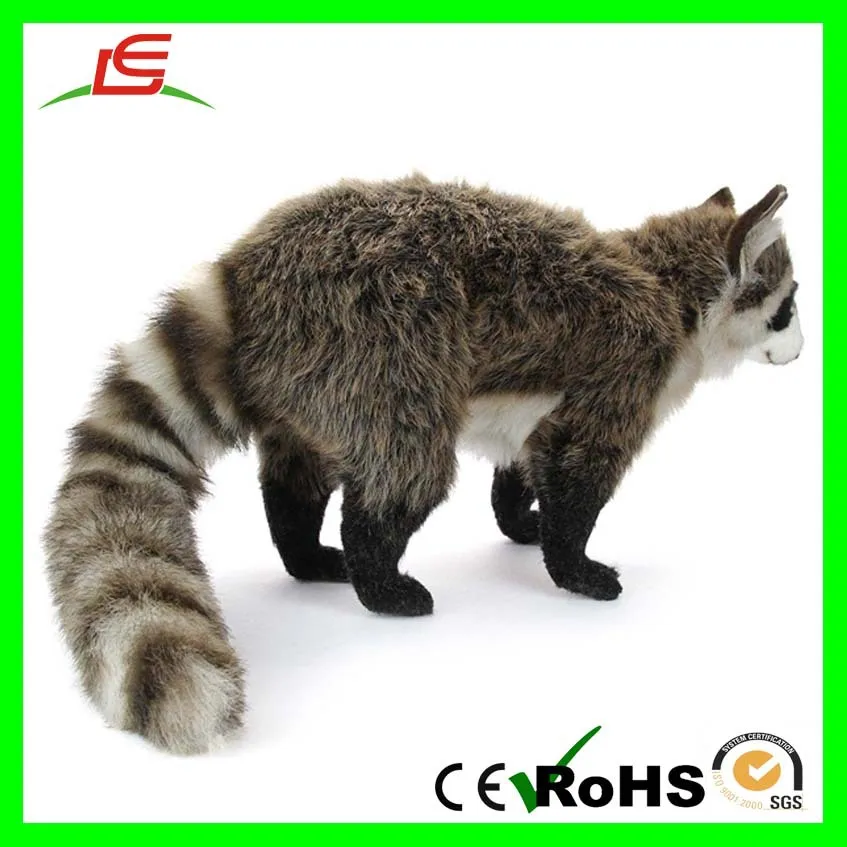 realistic plush raccoon