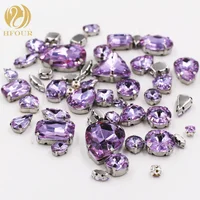 

Crystal Violet Mixed Shape Silver Claw Sew on Rhinestones