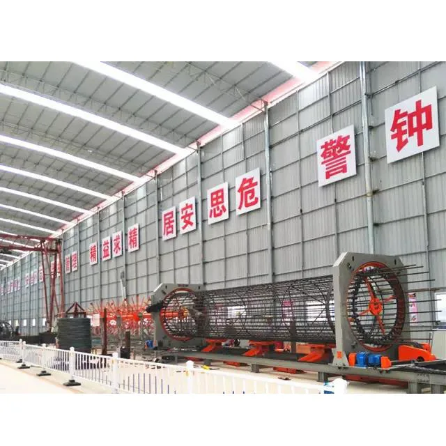 
Fully automatic cylindrical pile cage making / welding/assembling machine with variable pitch welded spiral wrap 