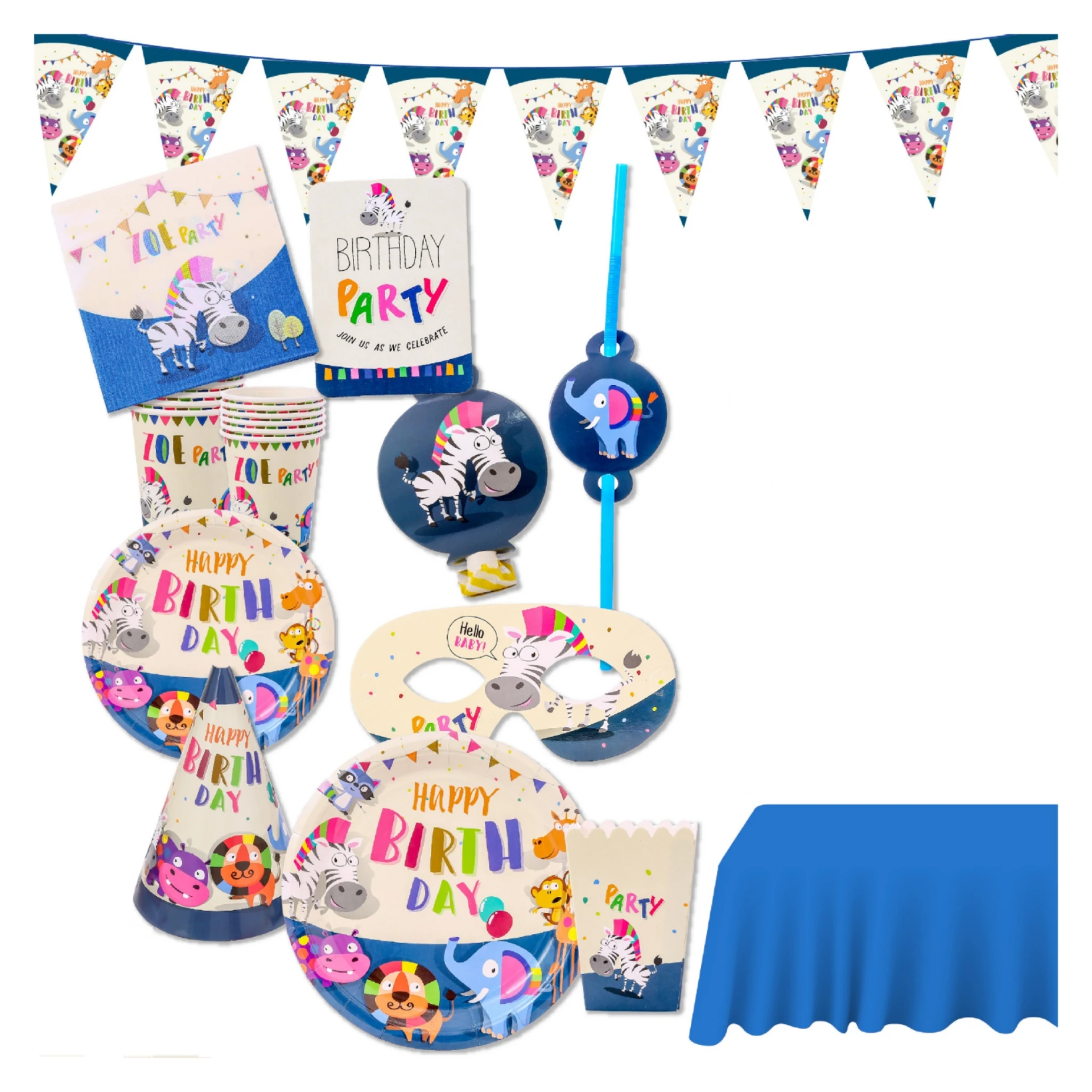1st Birthday Party Supplies Kit 6pcs Disposable Paper Cup Printed