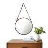 Custom Antique Hanging Oval Round Wood Frame Wall Mirror Decorative
