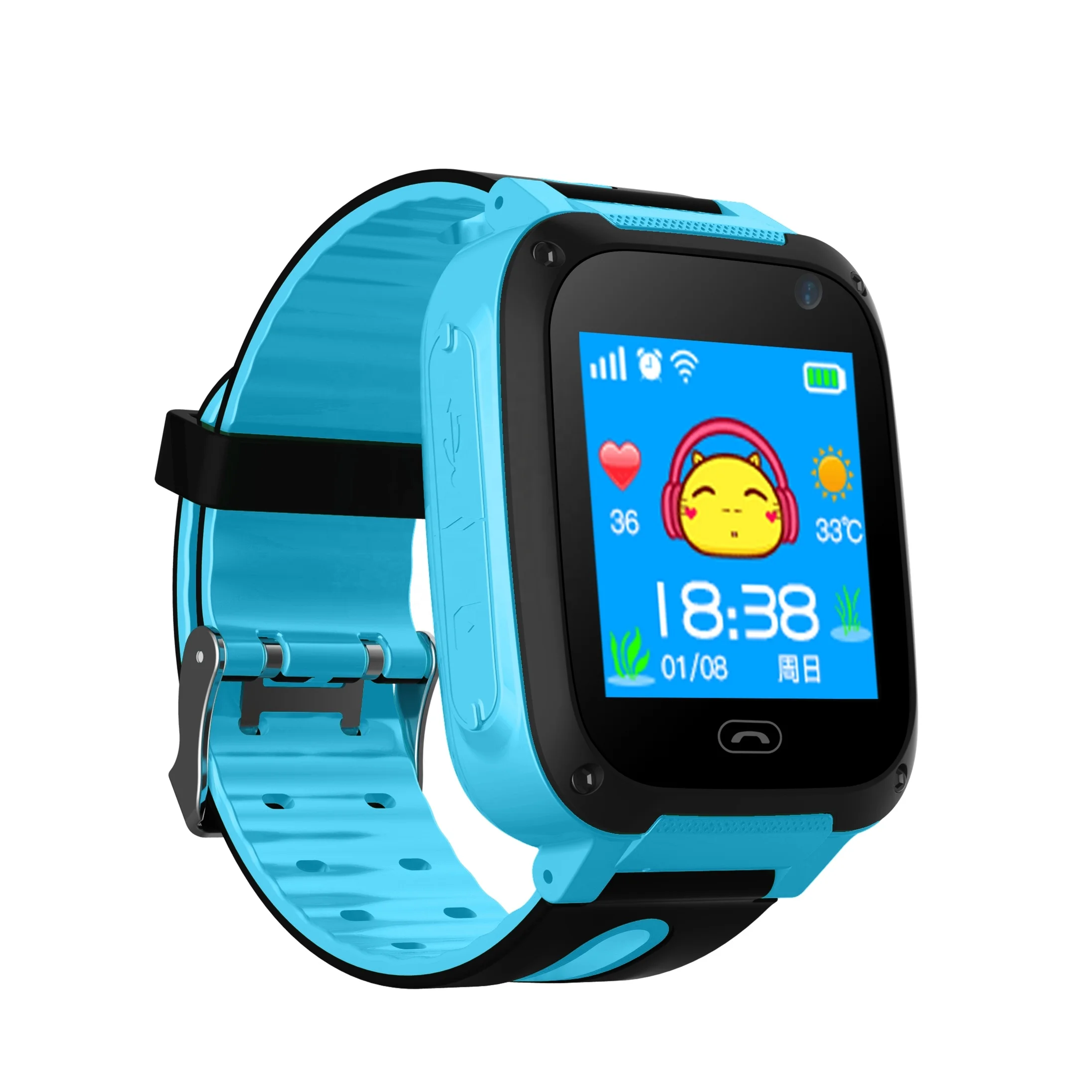 

Factory price touch screen SOS flashlight LBS tracker kids smart watch phone