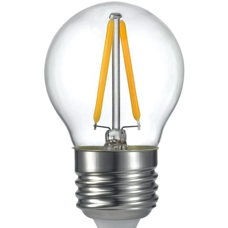 E27  E14 Golfball G45 LED Filament Light Lamp Bulb 120V 230V