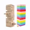 mini solid wood blocks small timber building Tower Stacking Blocks