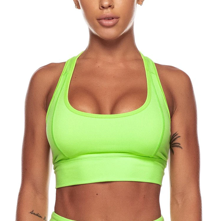 neon sports bra