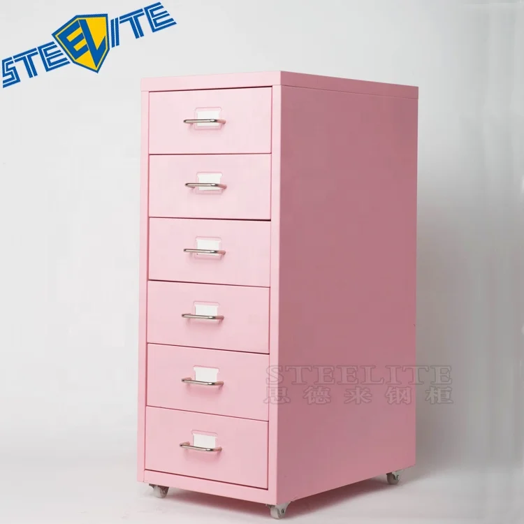 Hot Sale K D Tall Thin 6 Drawers Storage Cabinet With Metal Handle