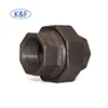 Black Union Flat Taper Seat Brass Seat BS DIN Standard Malleable Iron Pipe Fitting