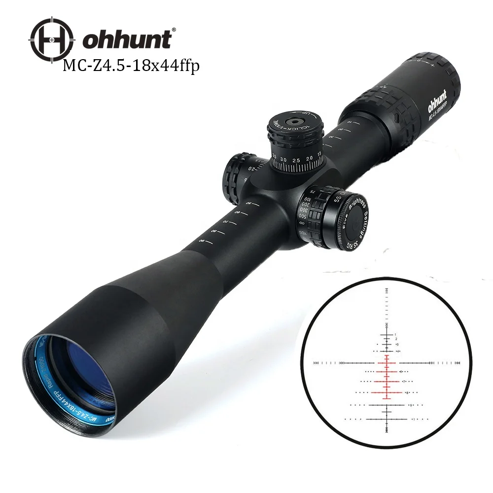 

The Dark Horse of Optics Ohhunt MC-Z4.5-18X44FFP First Focal Plane Side Parallax Glass Etched Reticle Lock Reset RifleScope