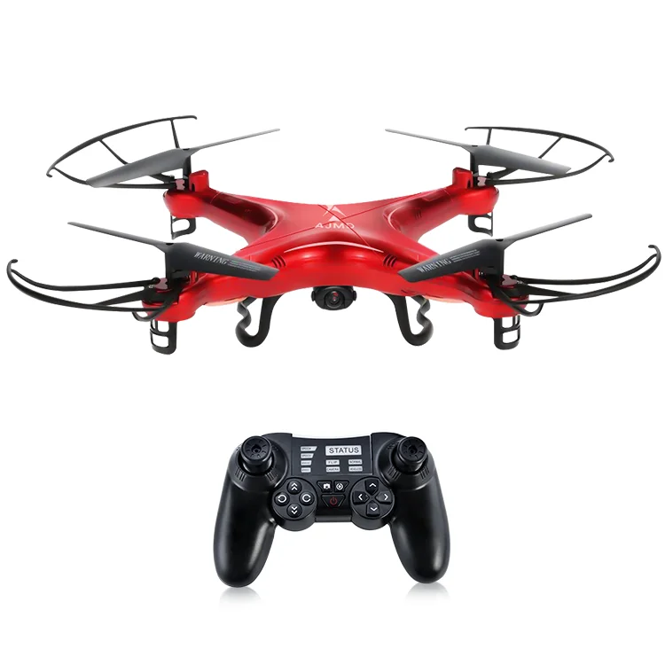 AJMD red color RC quadcopter flying drone