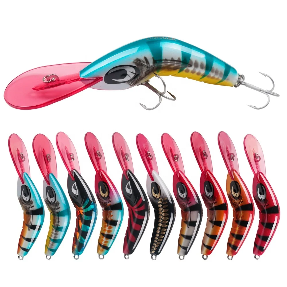 

LUSHAZER New fishing baits 19g 80mm shrimp lure minnow, 10 colors