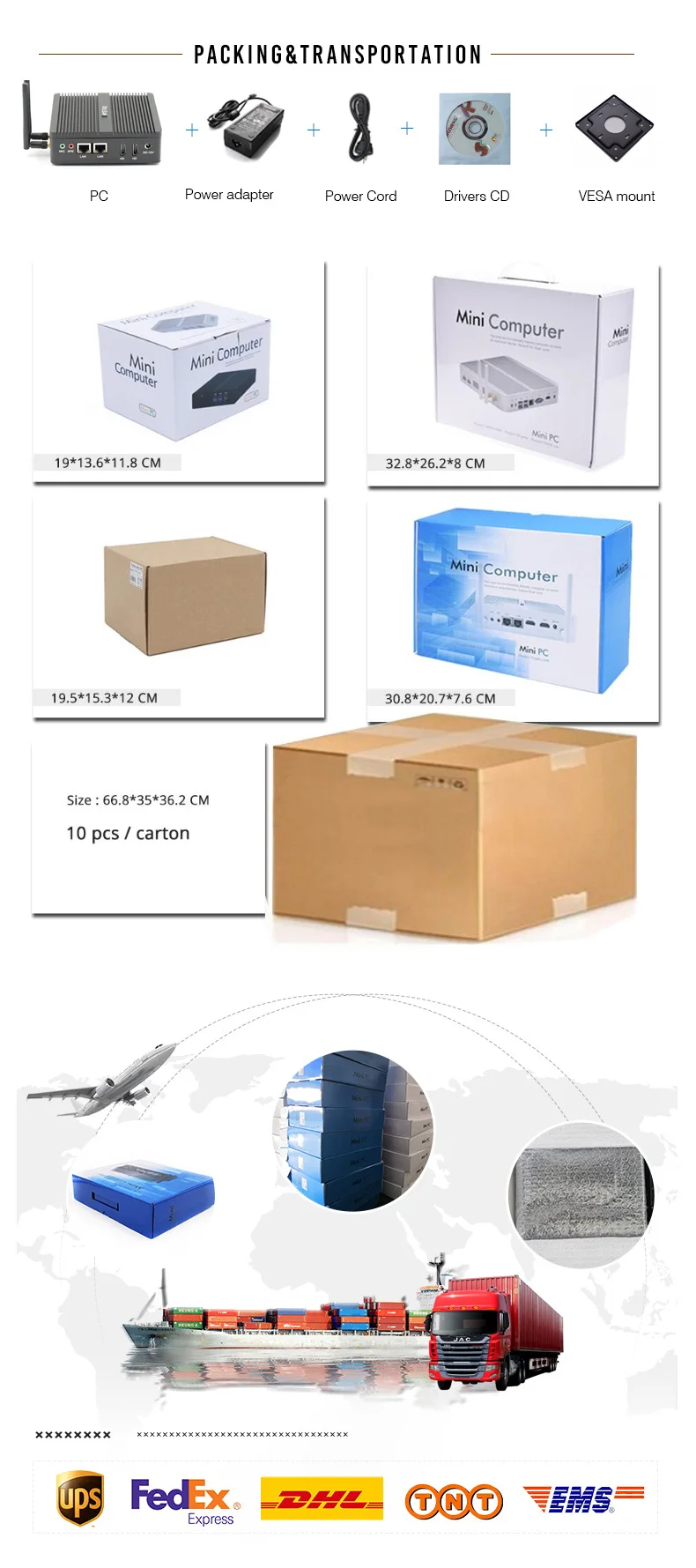 barebone system mini pc 2 ethernet tower thin itx ultra low power mini pc with 2*1000M network card 1080p output