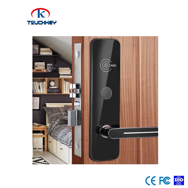 Smart Card Type Hotel Room Card Lock System With Mechanical Key