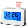 LED digital clock display temperature calendar, voice activation easy Voice-activated voice time projection alarm clock, student