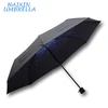 Black Rubber Hot Sale Sun Protection Anti-UV Beautiful Cheap Fashion Starry Sky 3 Fold Umbrella For Gift